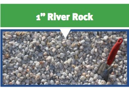 1" Gray River Rock